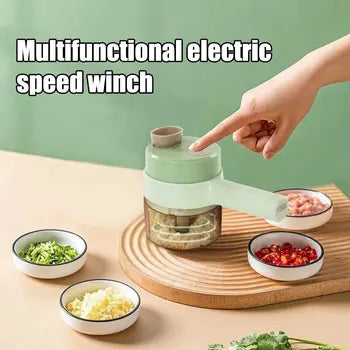 4 in 1 Handheld Electric Vegetable Slicer Set Kitchen Multifunctional