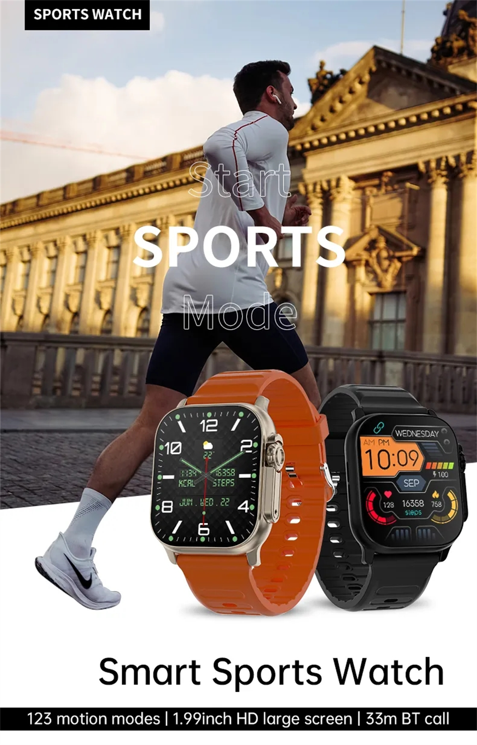 New Smart Watch UItra 9 Gen 2 Real Fixed Screw 49mm Amoled Screen ECG Game Wireless Charge NFC Fitness Bracelet 450Mah