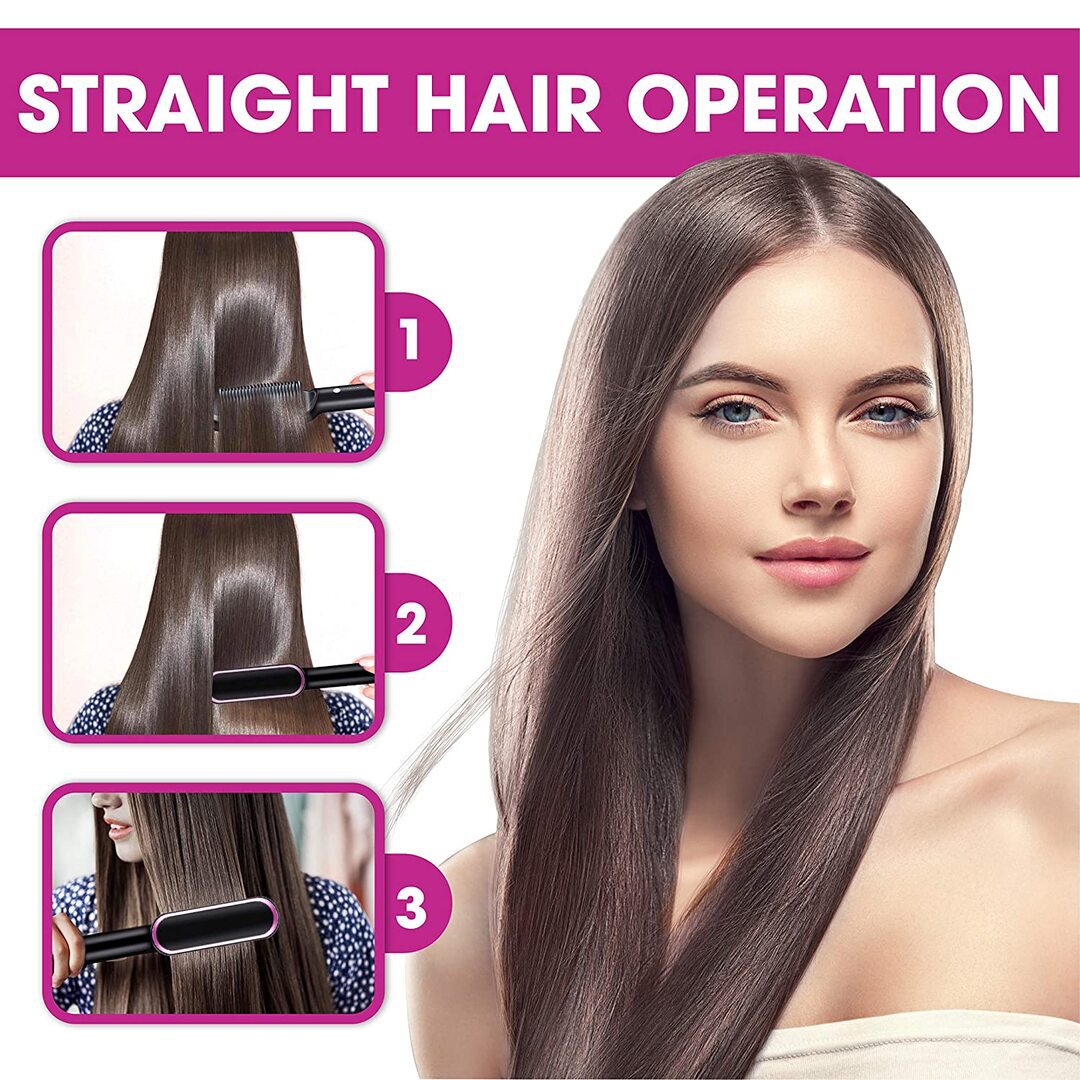 Thermostatic hair straightener Comb Electric Straightening Brush